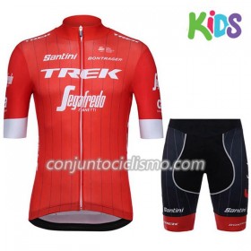 Conjunto Maillot + Culotte Corto 2018 Trek-Segafredo Niños N001